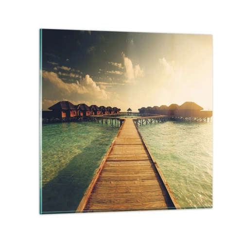 Impression sur verre - Image sur verre - Invitation chaleureuse - 40x40 cm