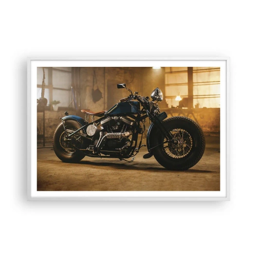 Affiche dans un cadre blanc - Poster - Je peux tout - 100x70 cm