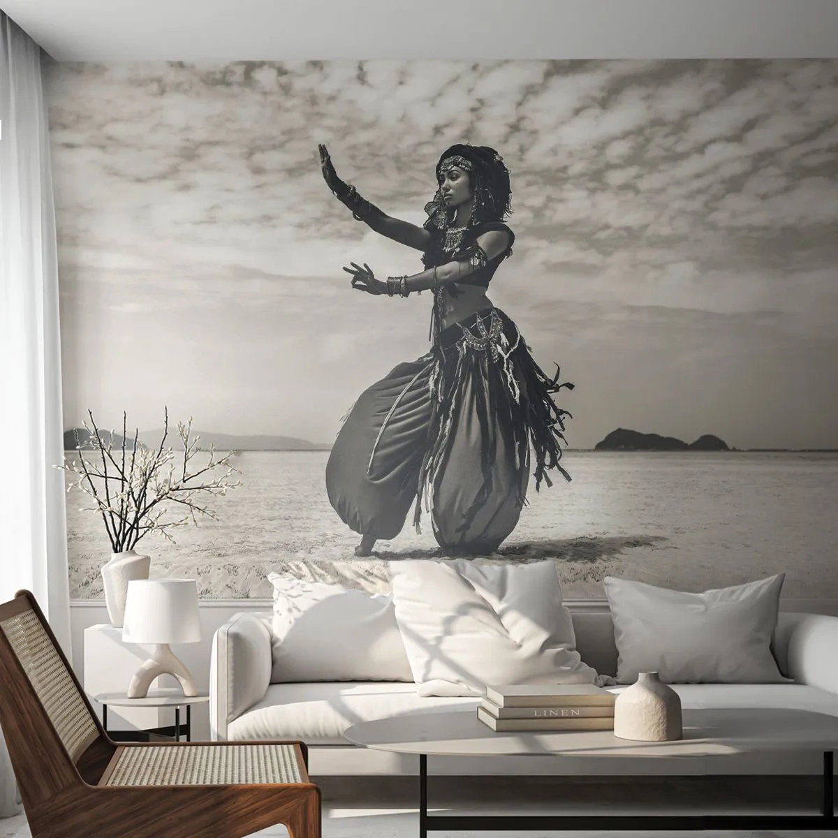 Papier Peint Autocollant Deluxe Sticker - Danse des îles du sud - Danseur, Inde, Orient - 250x175 cm