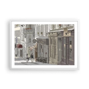 Affiche dans un cadre blanc - Poster - Joie de la ville - 70x50 cm