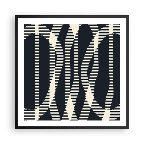 Affiche dans un cadre noir - Poster - Une tentative de briser l'obscurité - 60x60 cm