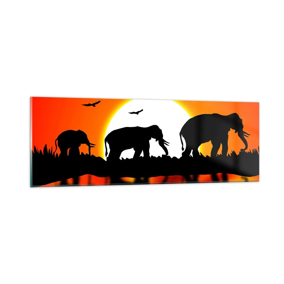 Impression sur verre - Image sur verre - Et le soir pour un petit verre - 90x30 cm