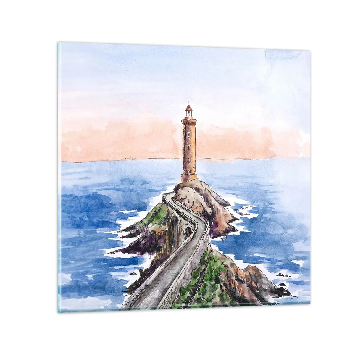 Impression sur verre - Image sur verre - Face à la mer - 70x70 cm