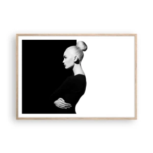 Affiche dans un chêne clair - Poster - Tout simplement une femme - 100x70 cm