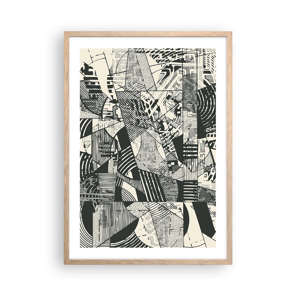 Affiche dans un chêne clair - Poster - Dynamique du modernisme - 50x70 cm