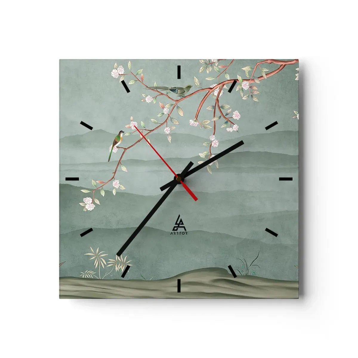 Horloge murale - Pendule murale - Printemps oh c'est toi - 40x40 cm