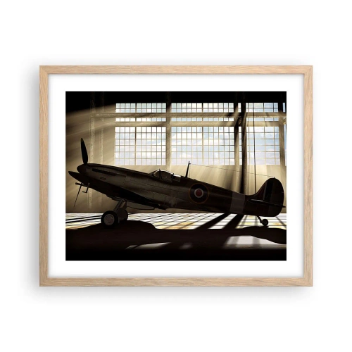 Affiche dans un chêne clair - Poster - Le repos du guerrier - 50x40 cm