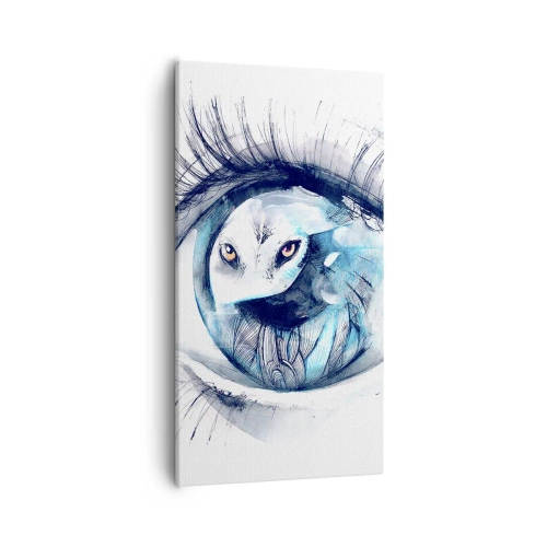 Impression sur toile - Image sur toile - Face à face avec la nature sauvage - 55x100 cm