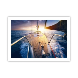 Affiche - Poster - Courir sur les vagues - 70x50 cm