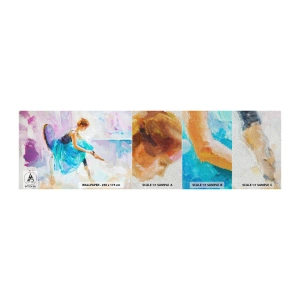 Échantillon de Papier Peint Premium Sand - Grâce ineffable, charme subtil - Ballerine, Danse, Ballet - 100x30 cm