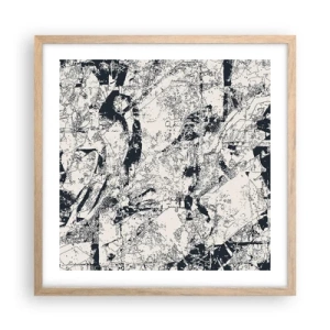 Affiche dans un chêne clair - Poster - Interpénétration des contraires - 50x50 cm