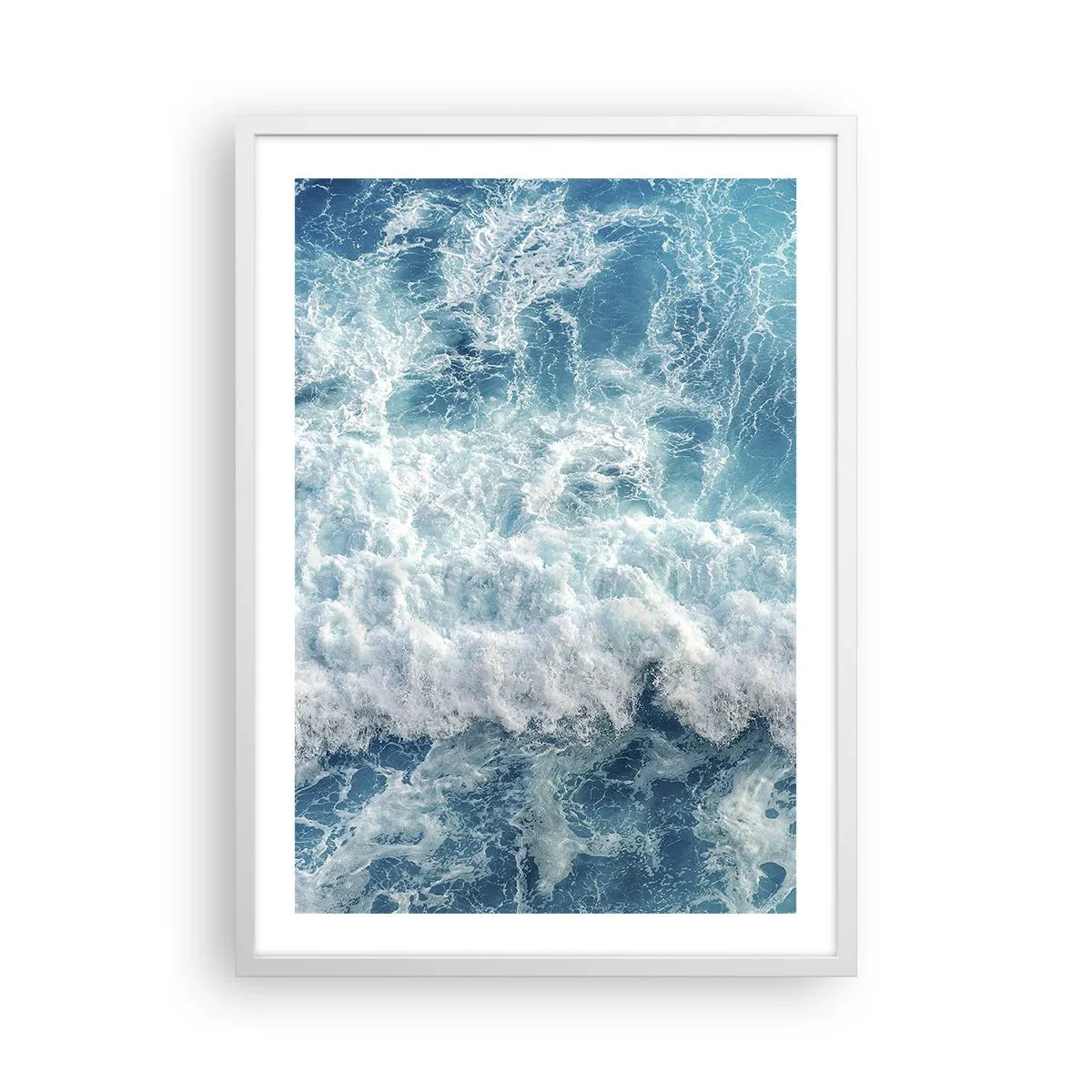 Affiche dans un cadre blanc - Poster - Joyeusement et en sautant - 50x70 cm