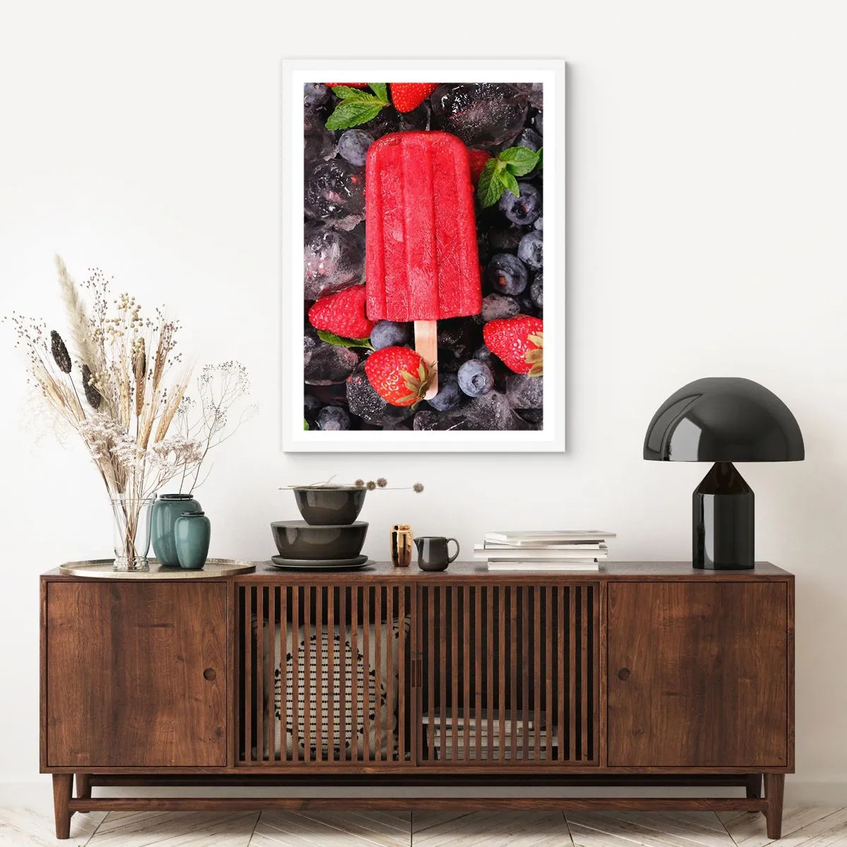 Affiche dans un cadre blanc - Poster - Le goût d’un été chaud - 70x100 cm