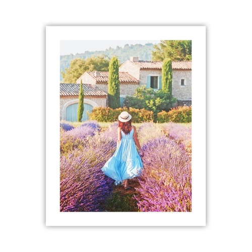 Affiche - Poster - Fille de la lavande - 40x50 cm