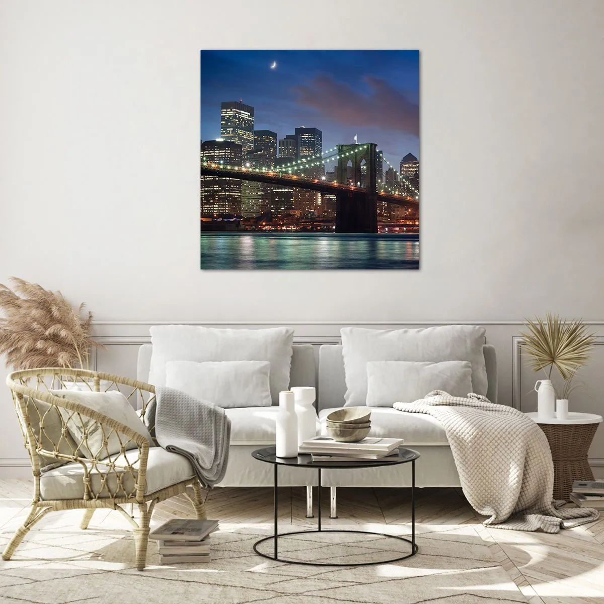 Impression sur verre - Image sur verre - Nuit rougeoyante - 30x30 cm