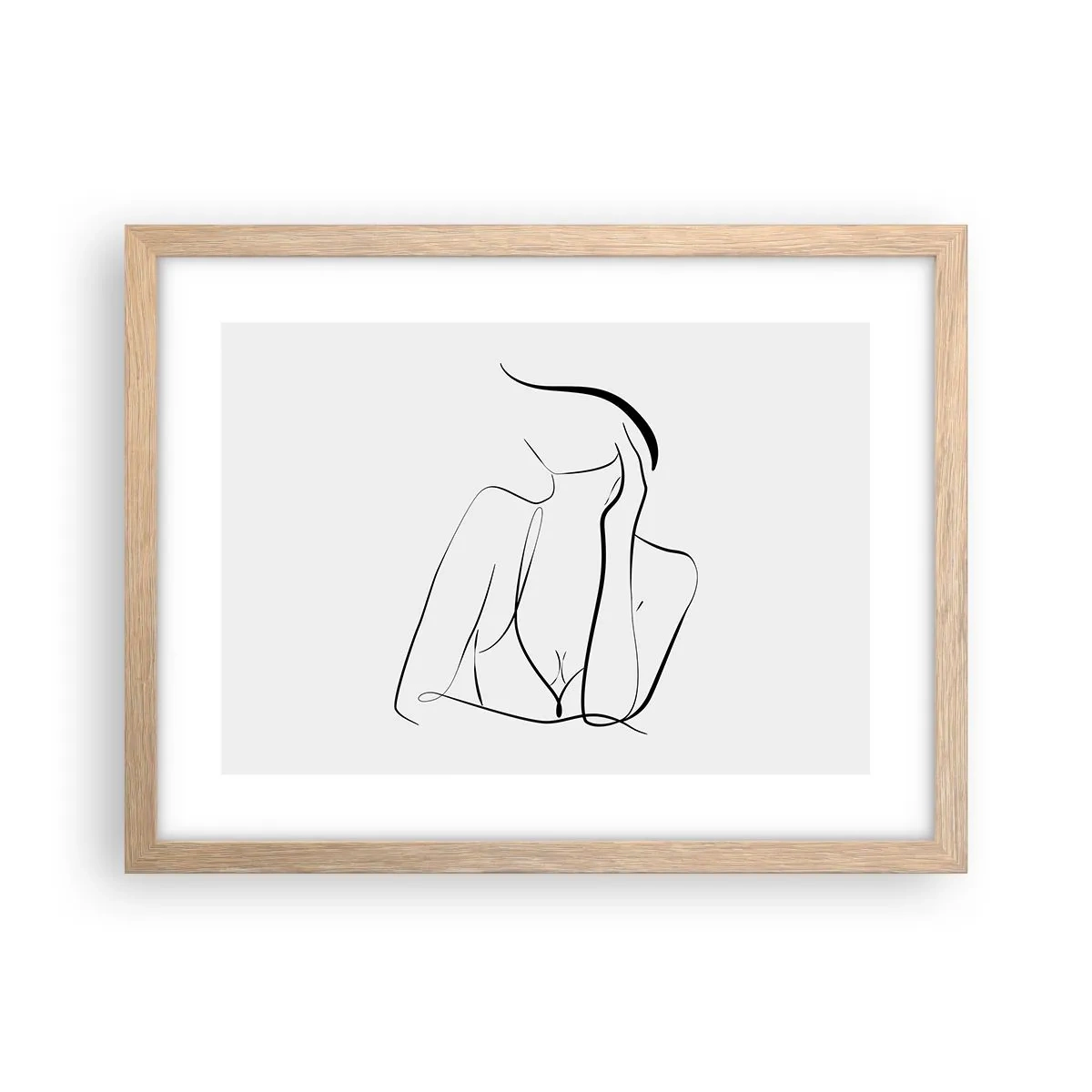 Affiche dans un chêne clair - Poster - Sur les vague d'un rêve - 40x30 cm