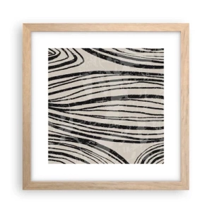 Affiche dans un chêne clair - Poster - Ligne de marécage - 30x30 cm