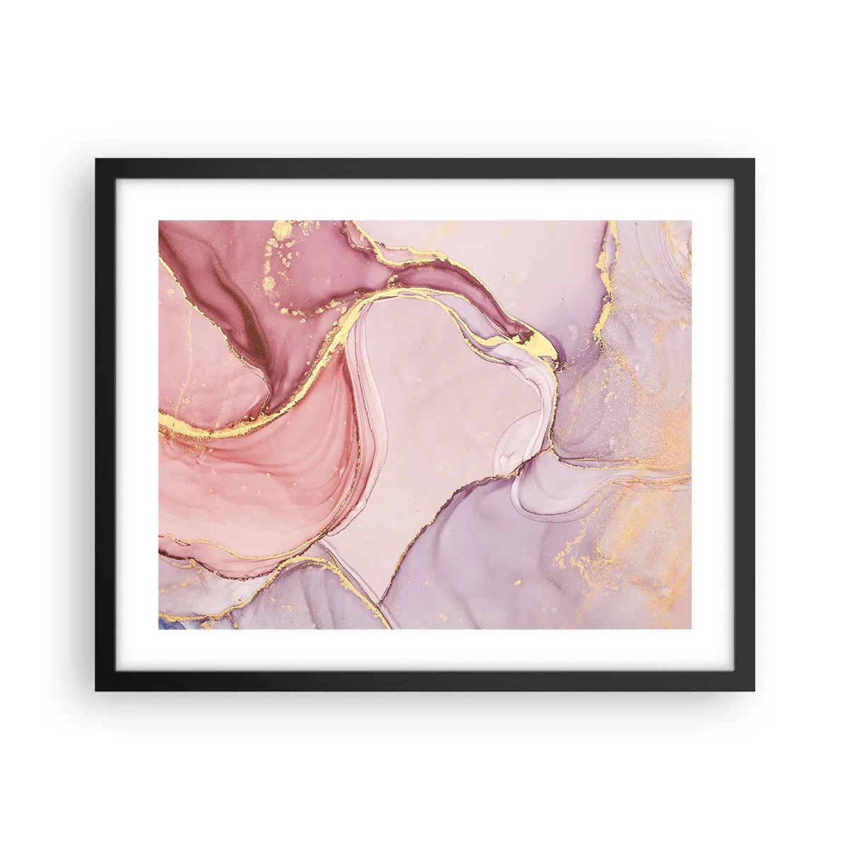 Affiche dans un cadre noir - Poster - Caresse de couleurs - 50x40 cm