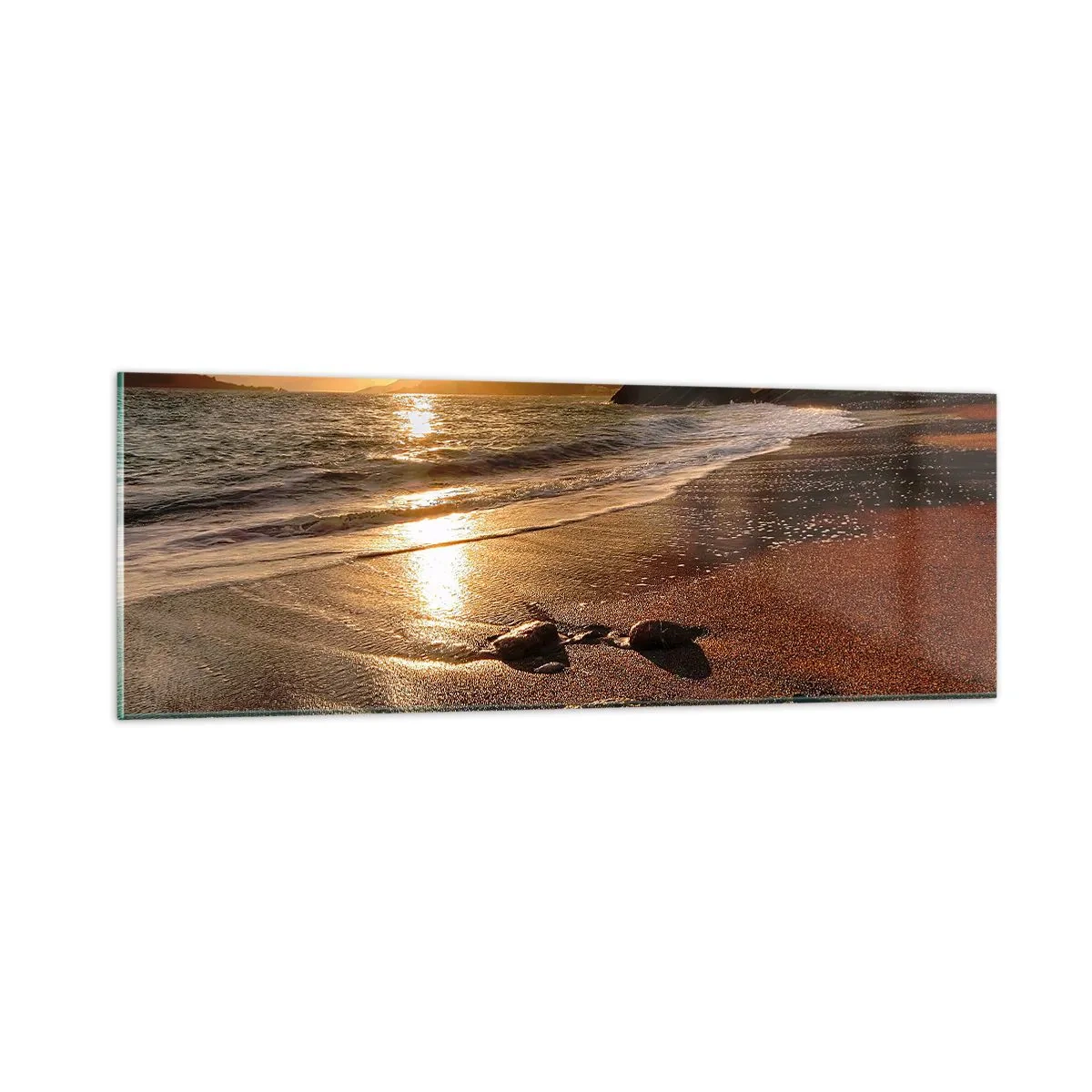 Impression sur verre - Image sur verre - Suivez le soleil sur les collines - 90x30 cm