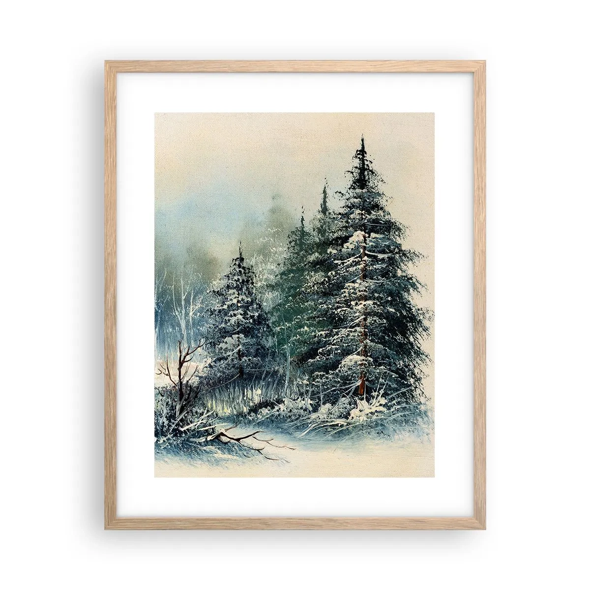 Affiche dans un chêne clair - Poster - Prêt pour les fêtes - 40x50 cm