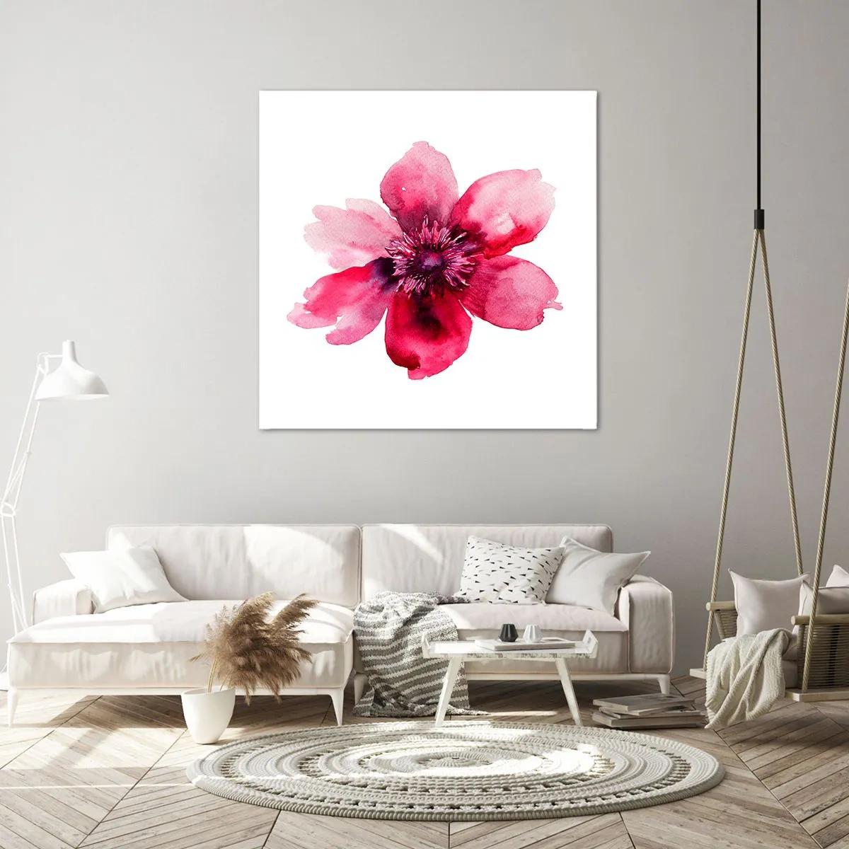 Impression sur toile - Image sur toile - Un baiser parfumé au carmin - 60x60 cm