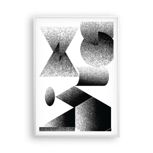 Affiche dans un cadre blanc - Poster - Angles et ovales - 70x100 cm