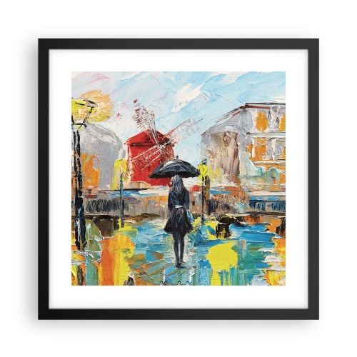 Affiche dans un cadre noir - Poster - Légende parisienne - 40x40 cm