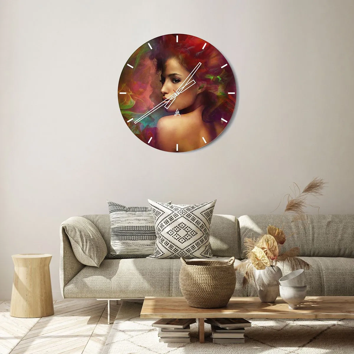 Horloge murale - Pendule murale - Plus beau qu'un arc-en-ciel, aussi délicat qu'un brouillard - 30x30 cm