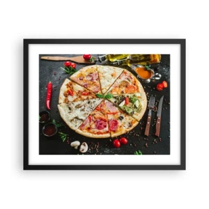 Affiche dans un cadre noir - Poster - Une gamme de saveurs - 50x40 cm