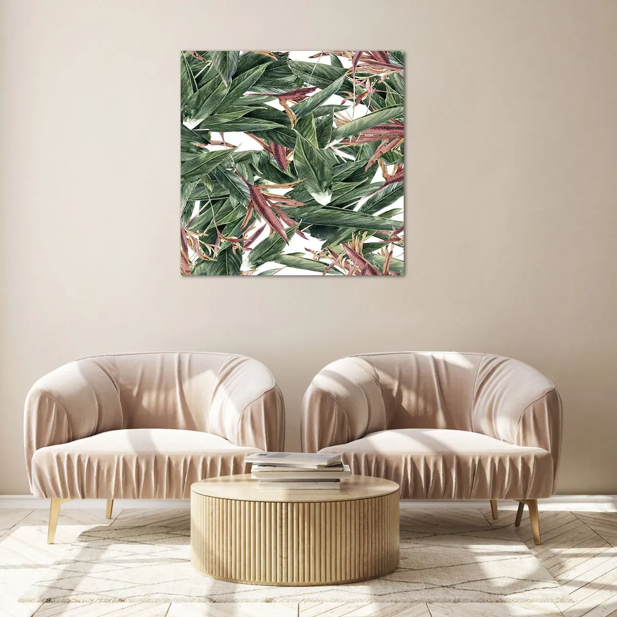 Impression sur verre - Image sur verre - Arbuste émeraude-lilas - 40x40 cm