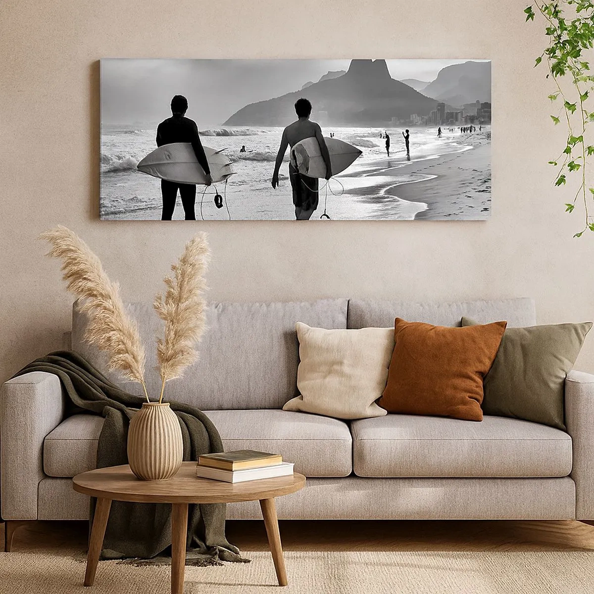 Impression sur toile - Image sur toile - Samba sur une vague - 100x40 cm