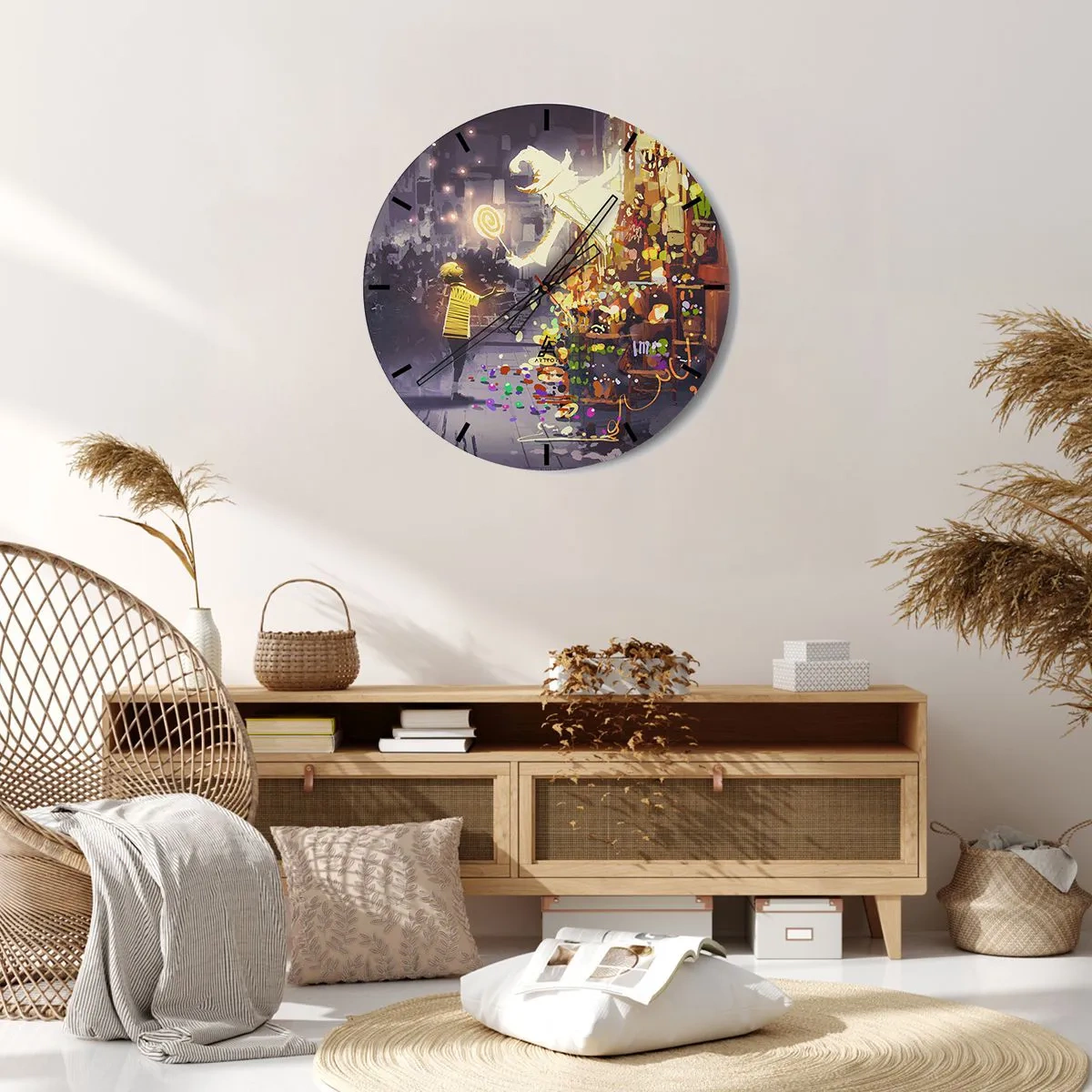 Horloge murale - Pendule murale - La magie existe - 30x30 cm