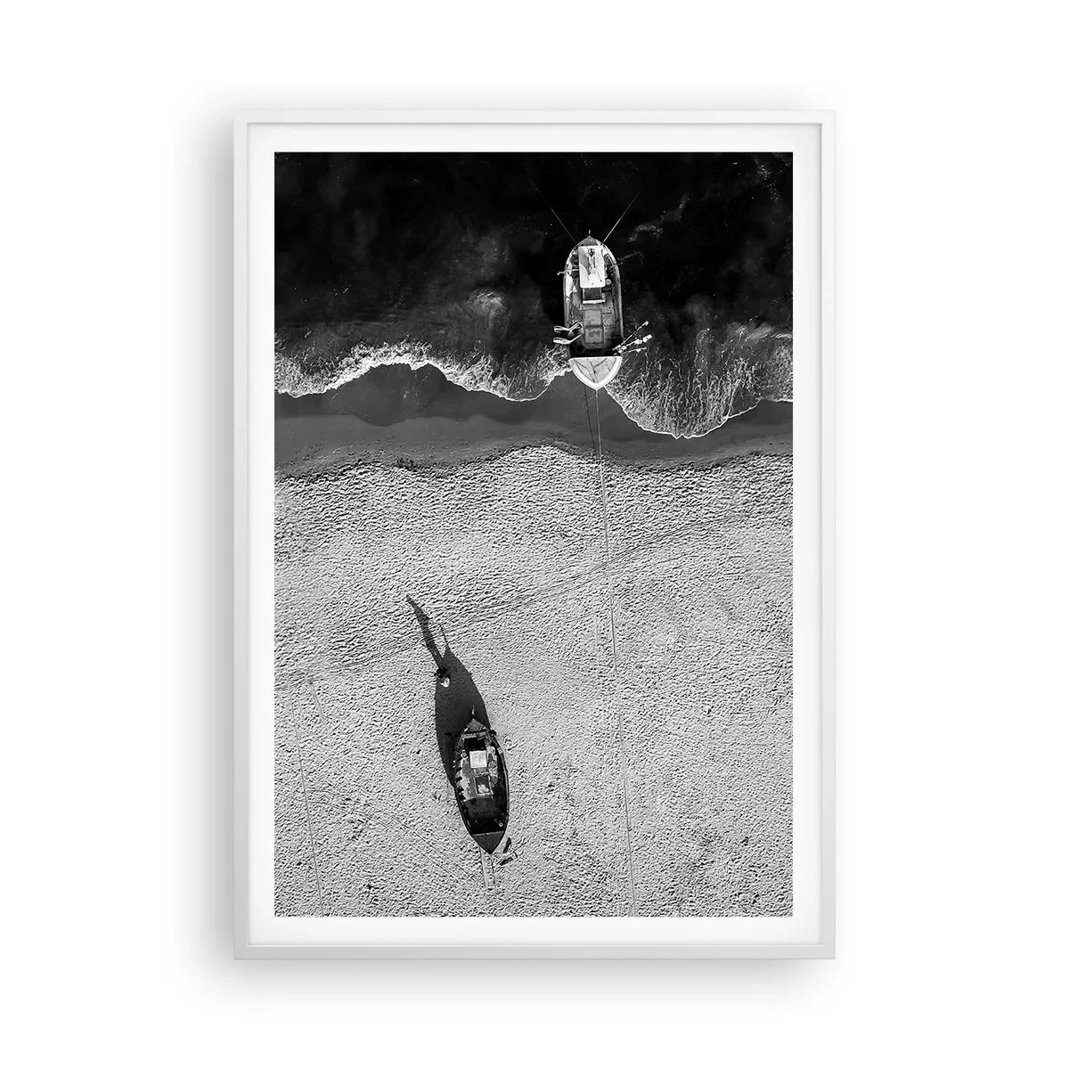 Affiche dans un cadre blanc - Poster - Toujours sur le rivage… - 70x100 cm