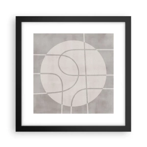 Affiche dans un cadre noir - Poster - Circulaire et tout droit - 30x30 cm