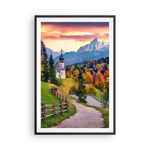 Affiche dans un cadre noir - Poster - Paysage comme peind - 61x91 cm