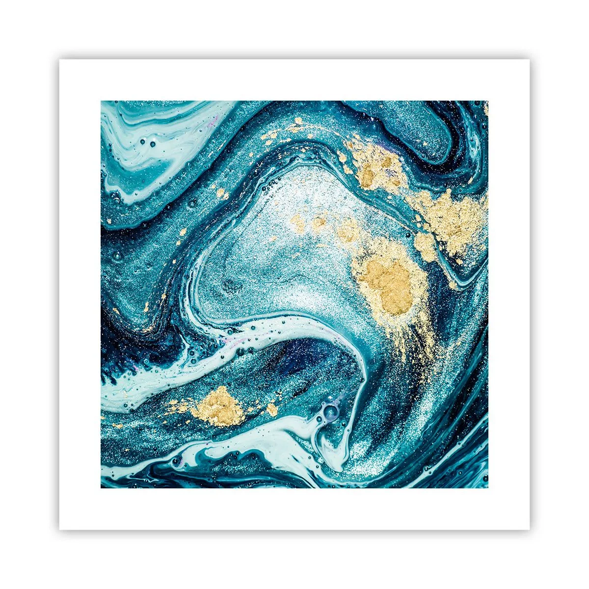 Affiche - Poster - Vortex bleu - 40x40 cm