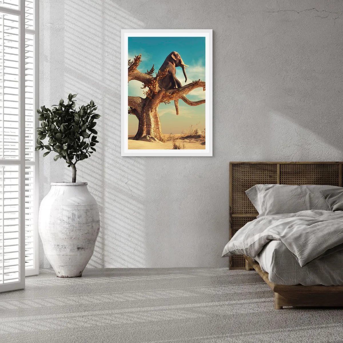 Affiche dans un cadre blanc - Poster - Nouveau point de vue - 70x100 cm