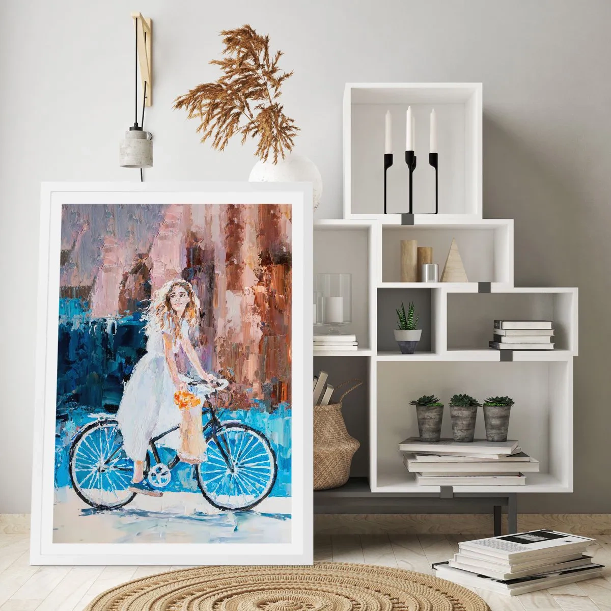 Affiche dans un cadre blanc - Poster - Joie du matin - 61x91 cm