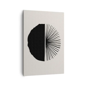 Impression sur toile - Image sur toile - Motif noir minimaliste sur fond clair - 70x100cm - Une gamme de possibilités - Décoration murale moderne pour le salon et la chambre ARTTOR