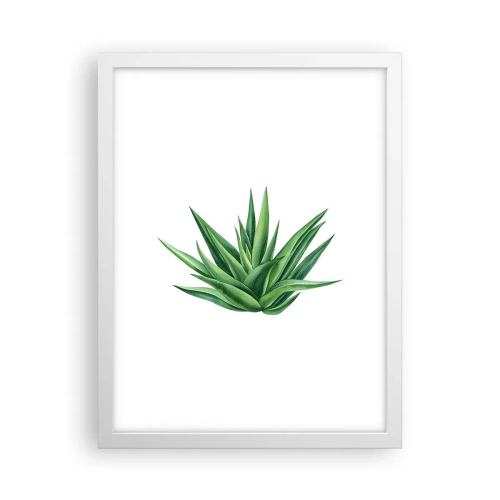 Affiche dans un cadre blanc - Poster - Vert – force – vie - 30x40 cm