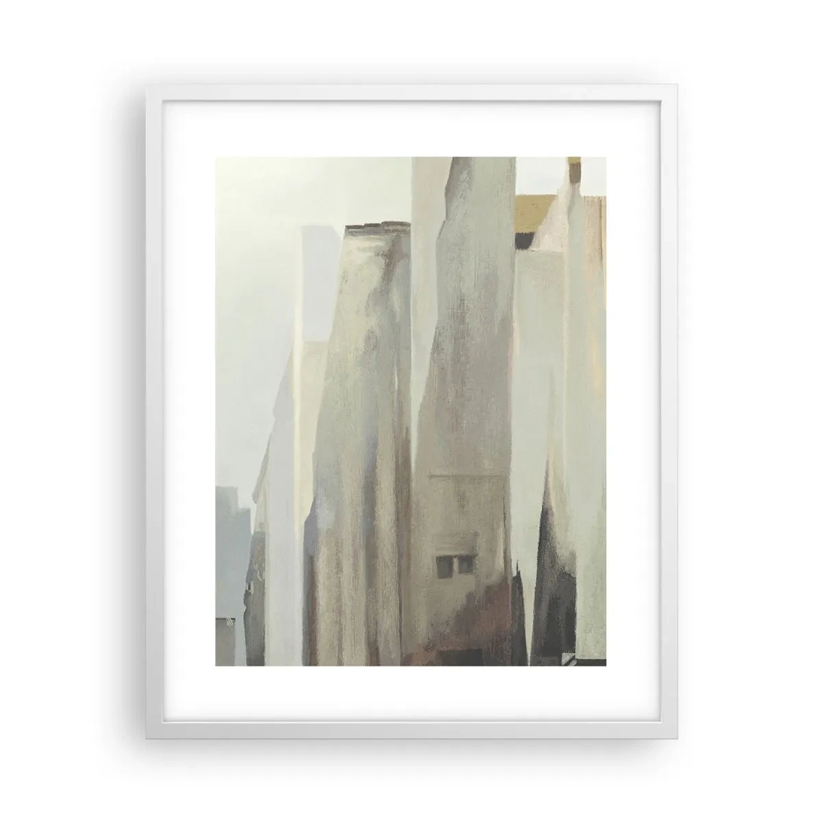 Affiche dans un cadre blanc - Poster - Rêve de la ville - 40x50 cm