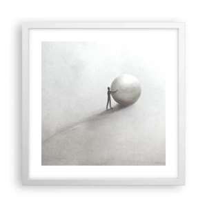 Affiche dans un cadre blanc - Poster - Jeu de la vie - 40x40 cm