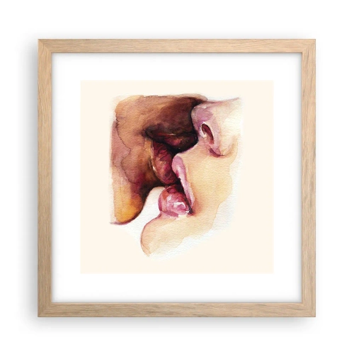 Affiche dans un chêne clair - Poster - Comme le jour et la nuit, la terre et le ciel - 30x30 cm