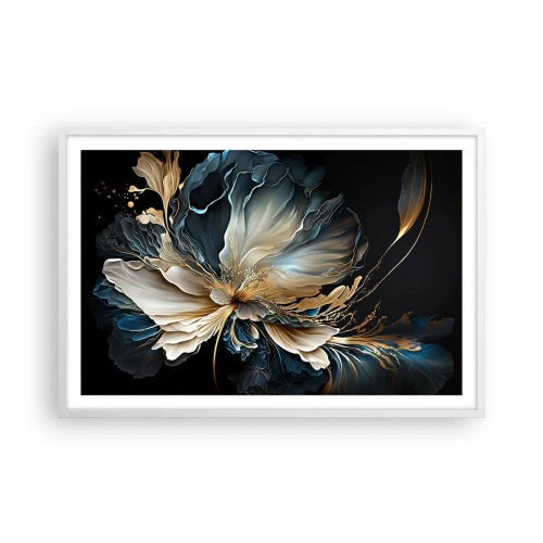 Affiche dans un cadre blanc - Poster - Fleur de fougère de conte de fées - 91x61 cm