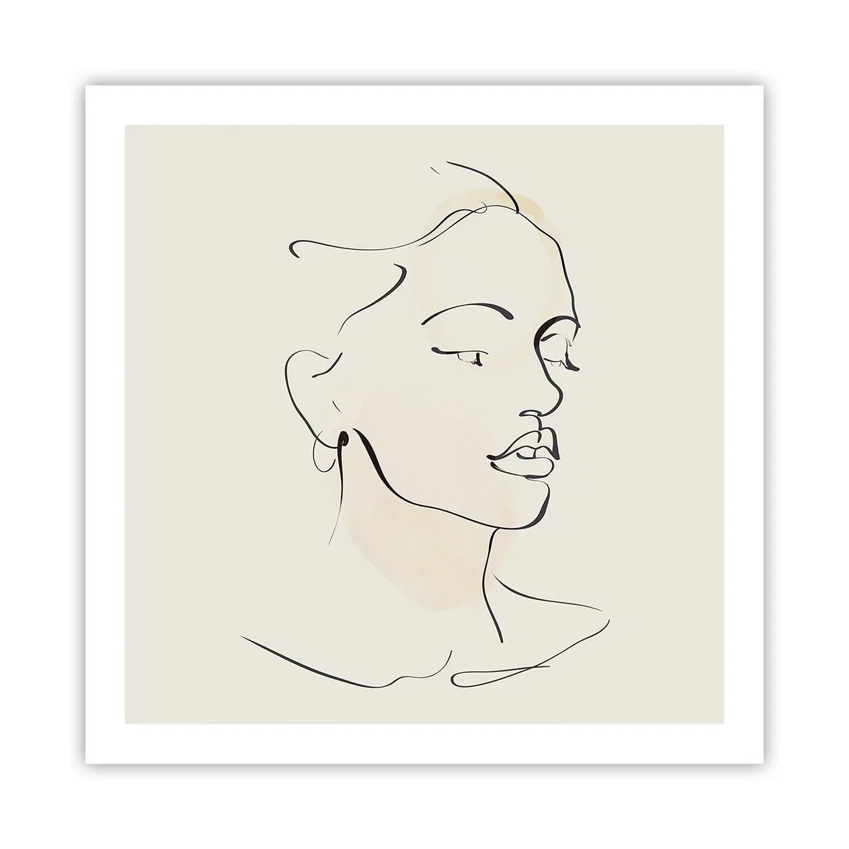 Affiche - Poster - Une ligne certaine - 60x60 cm