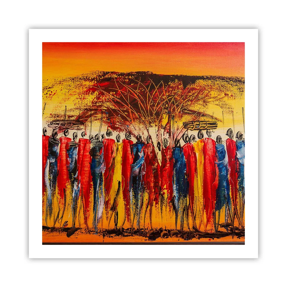 Affiche - Poster - Là-bas, là-bas, ils vont là-bas - 60x60 cm