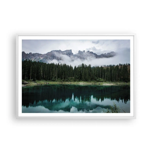 Affiche dans un cadre blanc - Poster - Chut, chut, ne réveillons pas l'eau qui dort - 100x70 cm