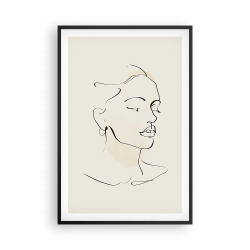 Affiche dans un cadre noir - Poster - Une ligne certaine - 61x91 cm