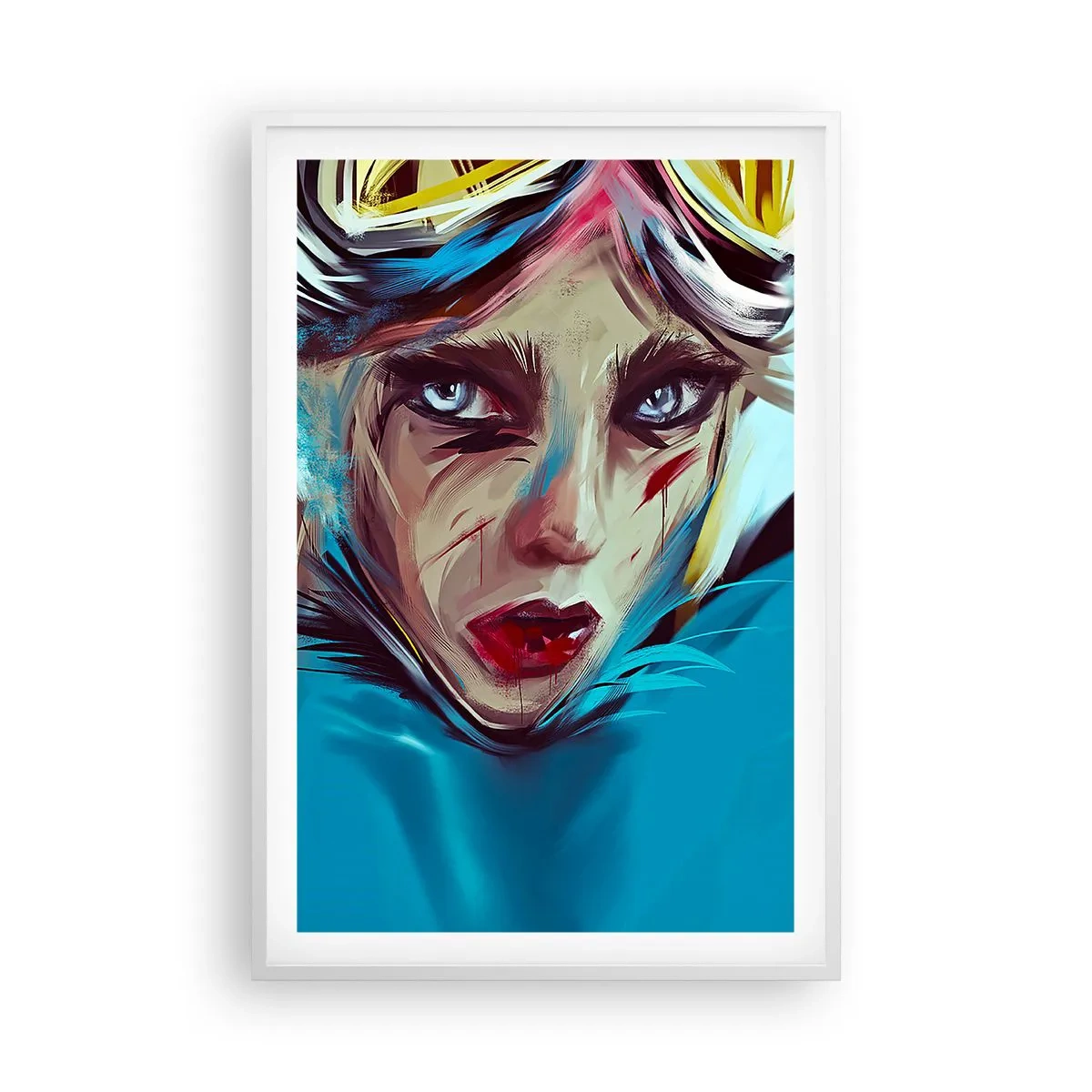 Affiche dans un cadre blanc - Poster - Guerrière errante - 61x91 cm