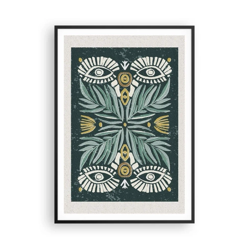 Affiche dans un cadre noir - Poster - Comme une découpe folklorique - 70x100 cm